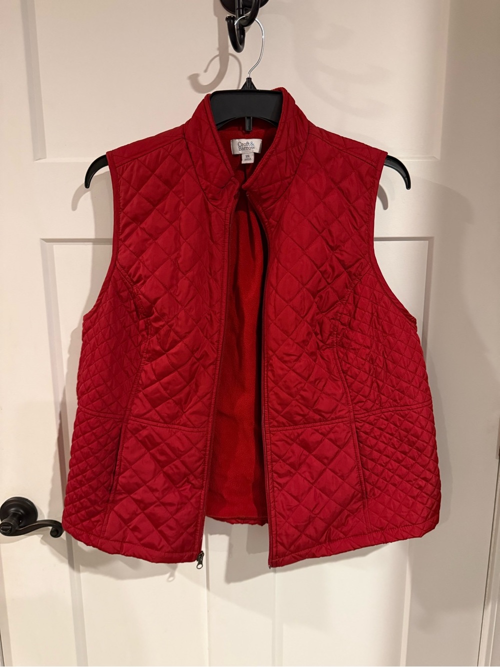 Quilted Red Sleeveless Vest